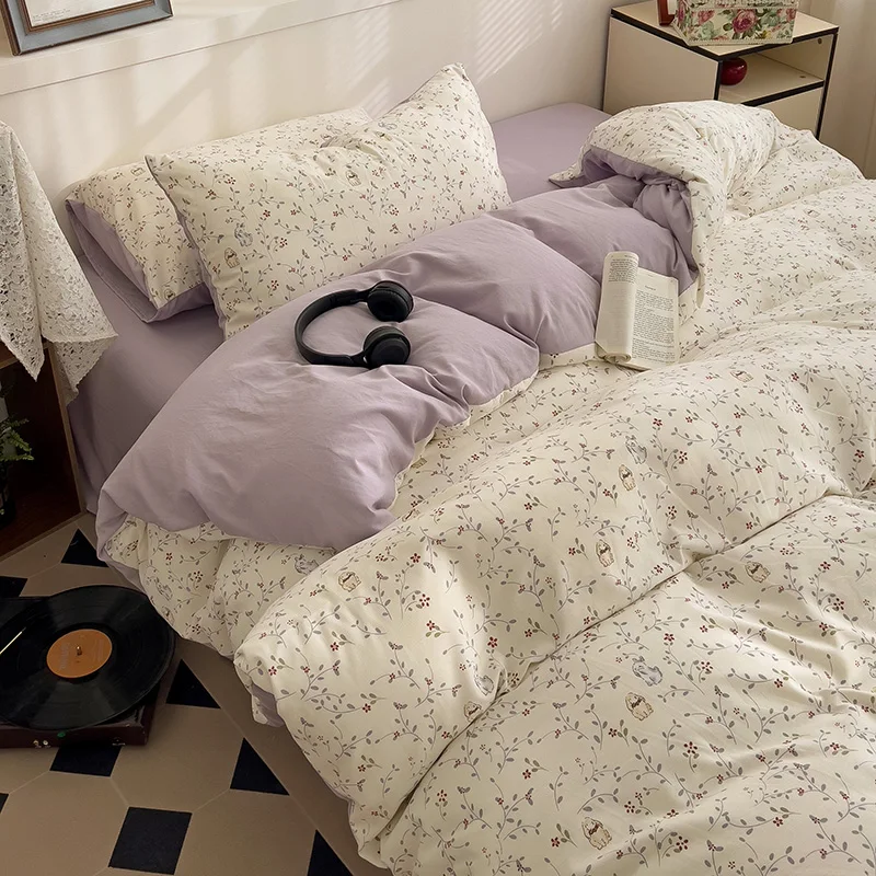 ins pink flowers bedding set flat bed sheet duvet cover twin full queen nordic bed linen boy girl bedding sets floral princess ins pink flowers bedding set flat bed sheet duvet cover twin full queen nordic bed linen boy girl bedding sets floral princess