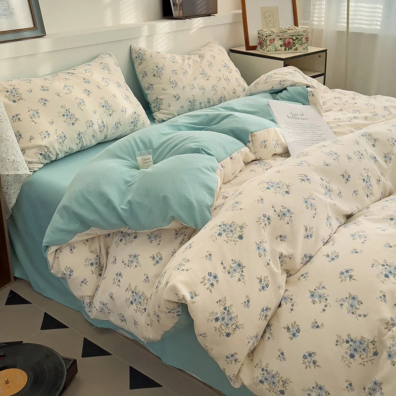 ins pink flowers bedding set flat bed sheet duvet cover twin full queen nordic bed linen boy girl bedding sets floral princess ins pink flowers bedding set flat bed sheet duvet cover twin full queen nordic bed linen boy girl bedding sets floral princess